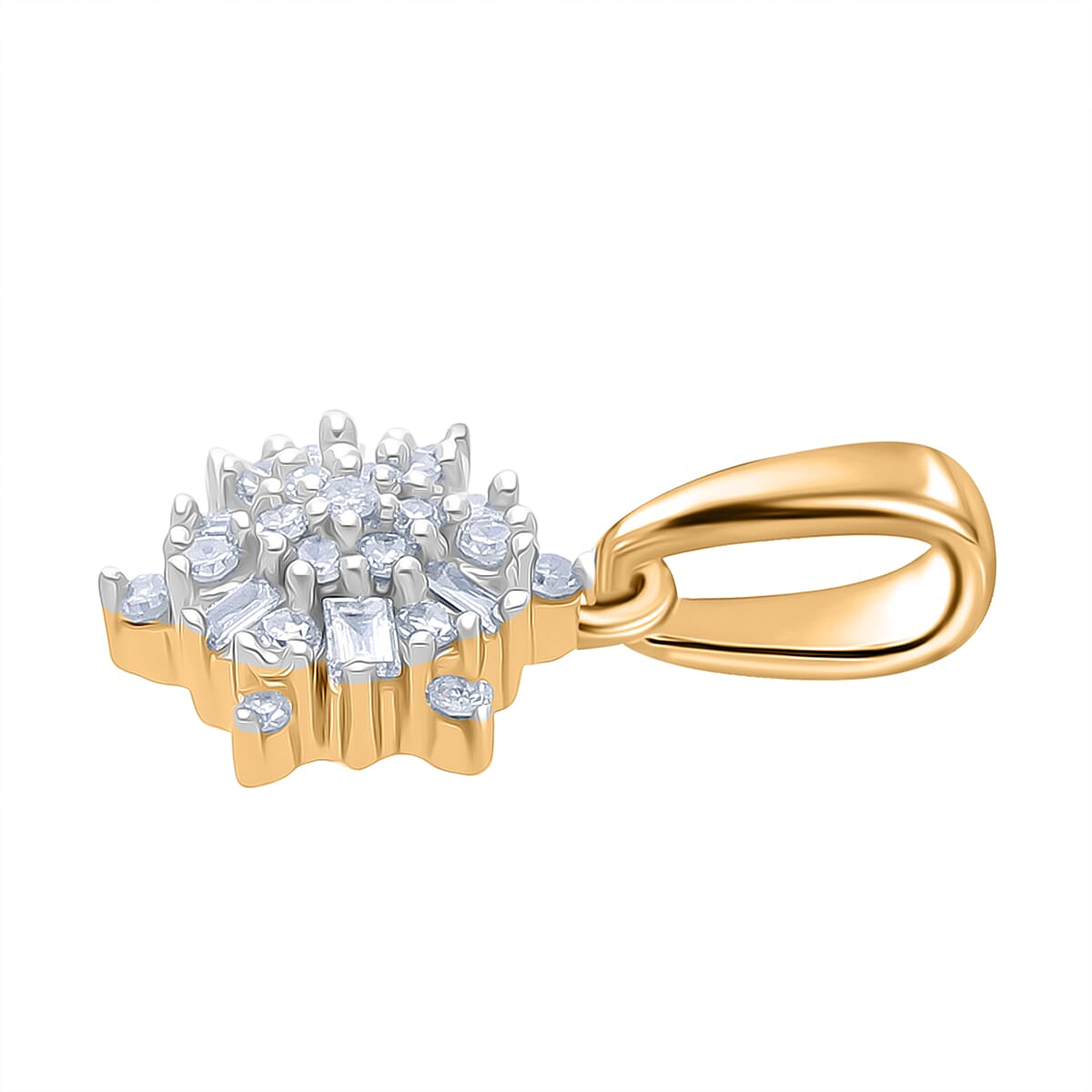 Luxuriant Lab Grown Diamond (SI/GH) Pendant in 18K Vermeil Yellow Gold Plated Sterling Silver 8314878 4