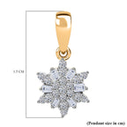 Black Friday Deal - Luxuriant Lab Grown Diamond (SI-GH) Pendant in 18K Vermeil Yellow Gold Plated Sterling Silver