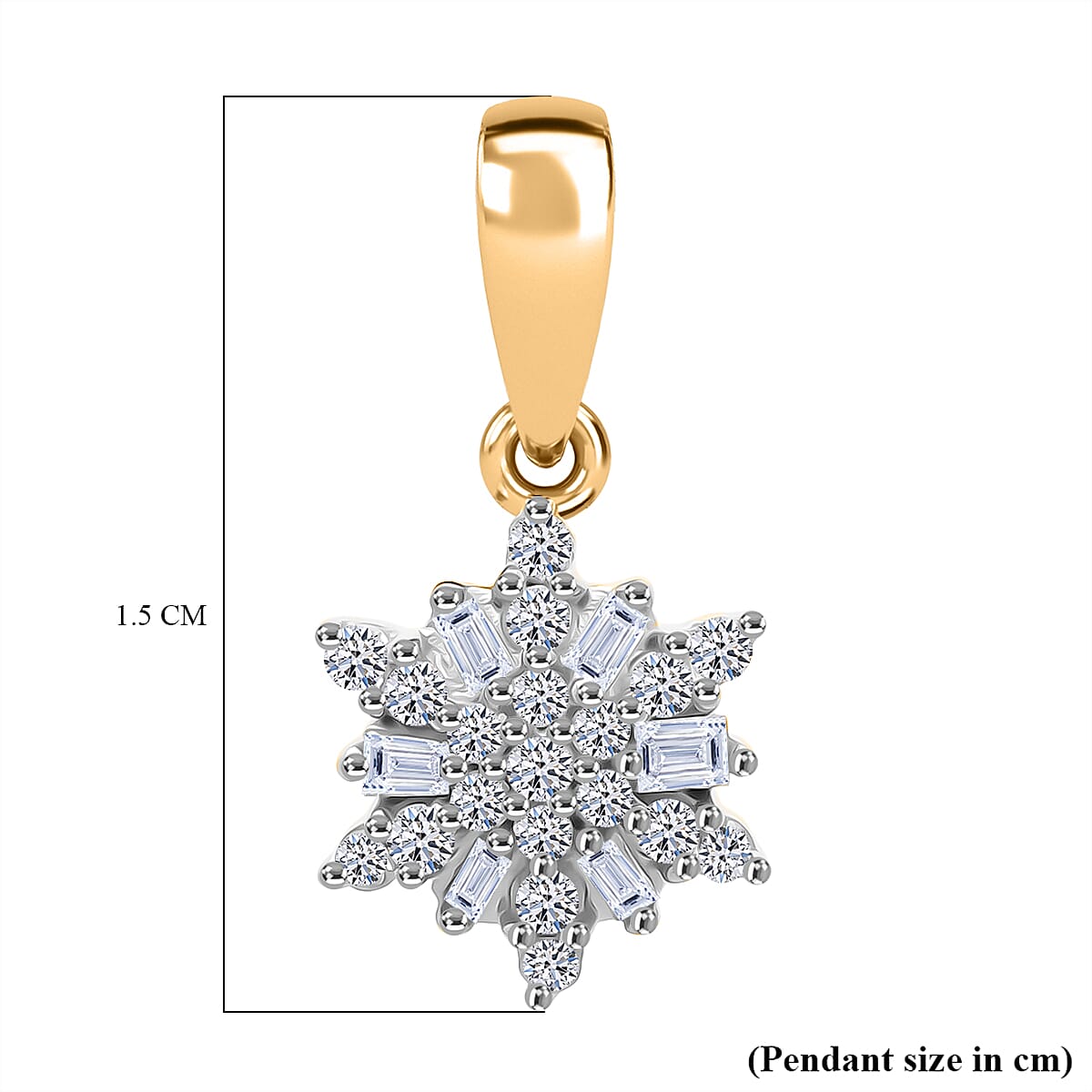 Luxuriant Lab Grown Diamond (SI/GH) Pendant in 18K Vermeil Yellow Gold Plated Sterling Silver 8314878 6