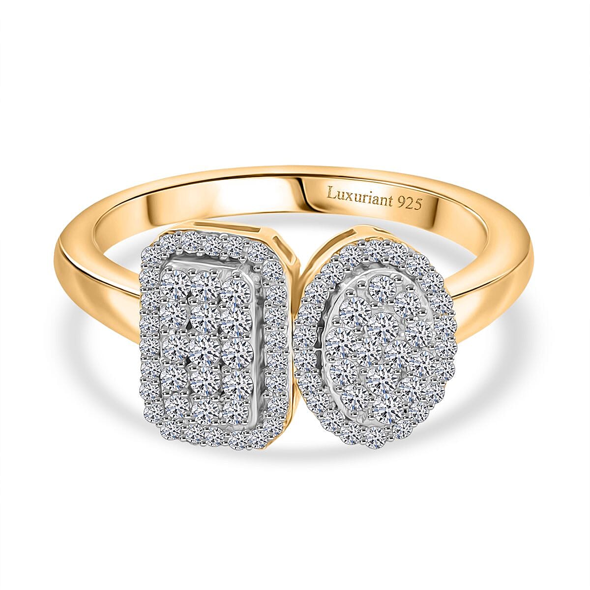 TOI ET MOI LUXURIANT Lab Grown Diamond (SI-GH) Ring in 18K Vermeil Yellow Gold Plated Sterling Silver 0.50ct 8227557 2