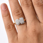 Luxuriant Lab Grown Diamond (SI-GH) Cluster Ring in 18K Vermeil Yellow Gold Plated Sterling Silver 0.50 Ct.
