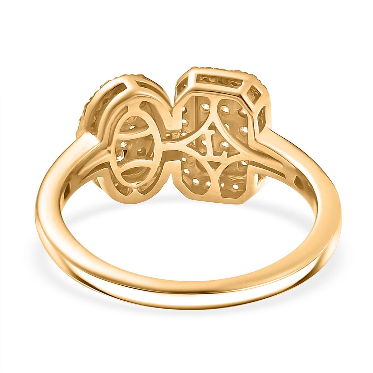 TOI ET MOI LUXURIANT Lab Grown Diamond (SI-GH) Ring in 18K Vermeil Yellow Gold Plated Sterling Silver 0.50ct 8227557 10