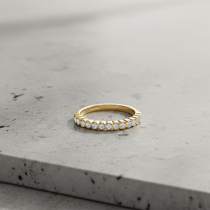 LUXURIANT 0.5 Ct. Lab Grown Diamond Band Ring in 18K Vermeil Yellow Gold Plated Sterling Silver 8313785 2