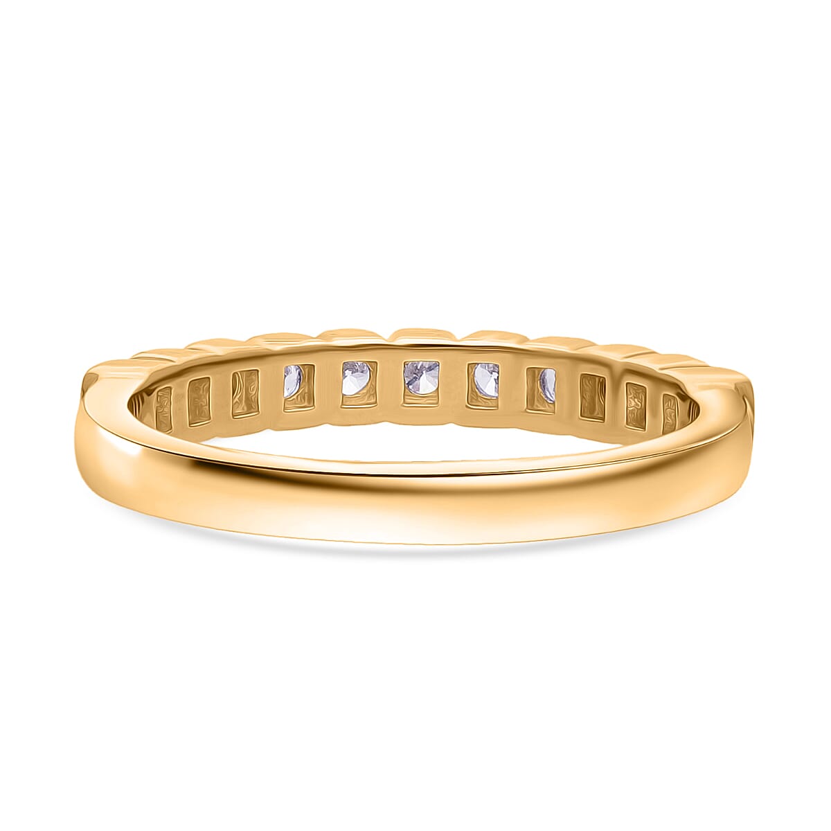 LUXURIANT 0.5 Ct. Lab Grown Diamond Band Ring in 18K Vermeil Yellow Gold Plated Sterling Silver 8313785 5