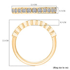 Luxuriant Lab Grown Diamond (SI-GH) Ring in 18K Vermeil Yellow Gold Plated Sterling Silver 0.50 Ct.