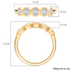 Luxuriant Lab Grown Diamond (SI-GH) Ring in 18K Vermeil Yellow Gold Plated Sterling Silver 1.00 Ct.