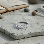 Luxuriant Lab Grown Diamond (SI-GH) Ring in Rhodium Overlay Sterling Silver 1.00 Ct.
