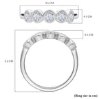 Luxuriant Lab Grown Diamond (SI-GH) Ring in Rhodium Overlay Sterling Silver 1.00 Ct.