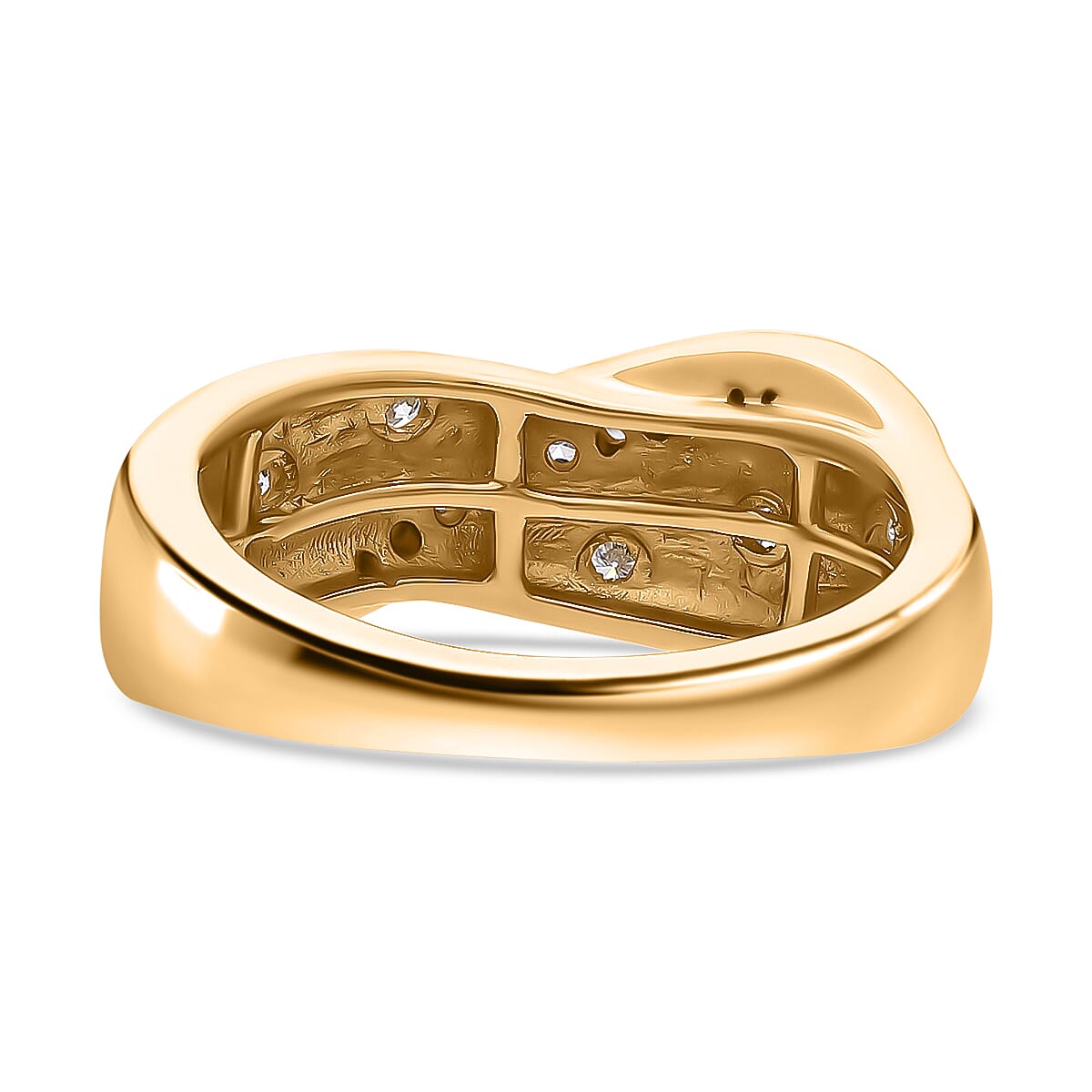 LUXURIANT Lab Grown Diamond (SI-GH) Ring in Vermeil Yellow Gold Plated Sterling Silver 8169508 3