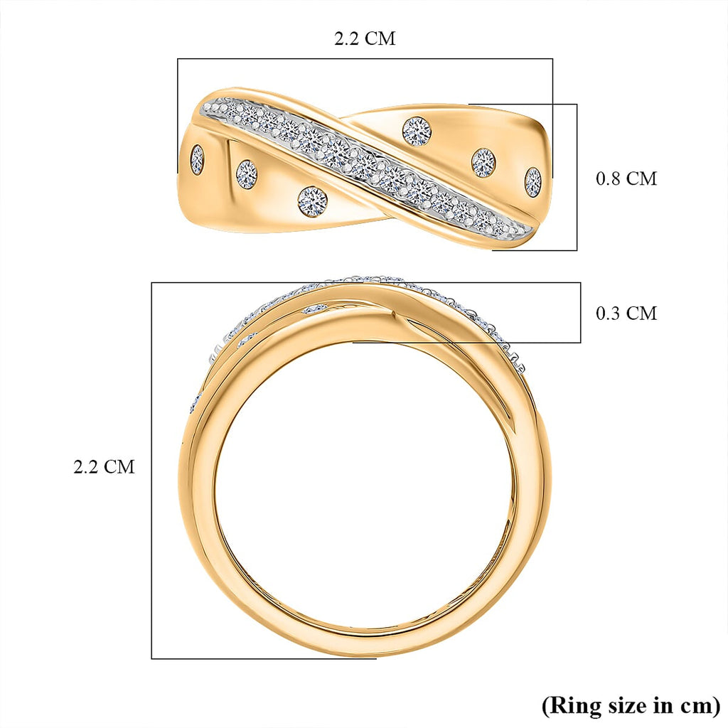 Luxuriant - Lab Grown Diamond (SI-GH) Ring in Vermeil Yellow Gold Plated Sterling Silver
