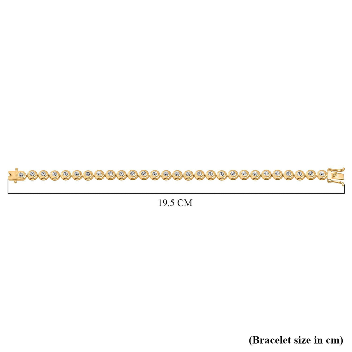 LUXURIANT 3.30 Ct. Lab Grown Diamond Link Bracelet (Size 7.5) in Yellow Gold Plated Sterling Silver  (SI-GH) 8270712 5