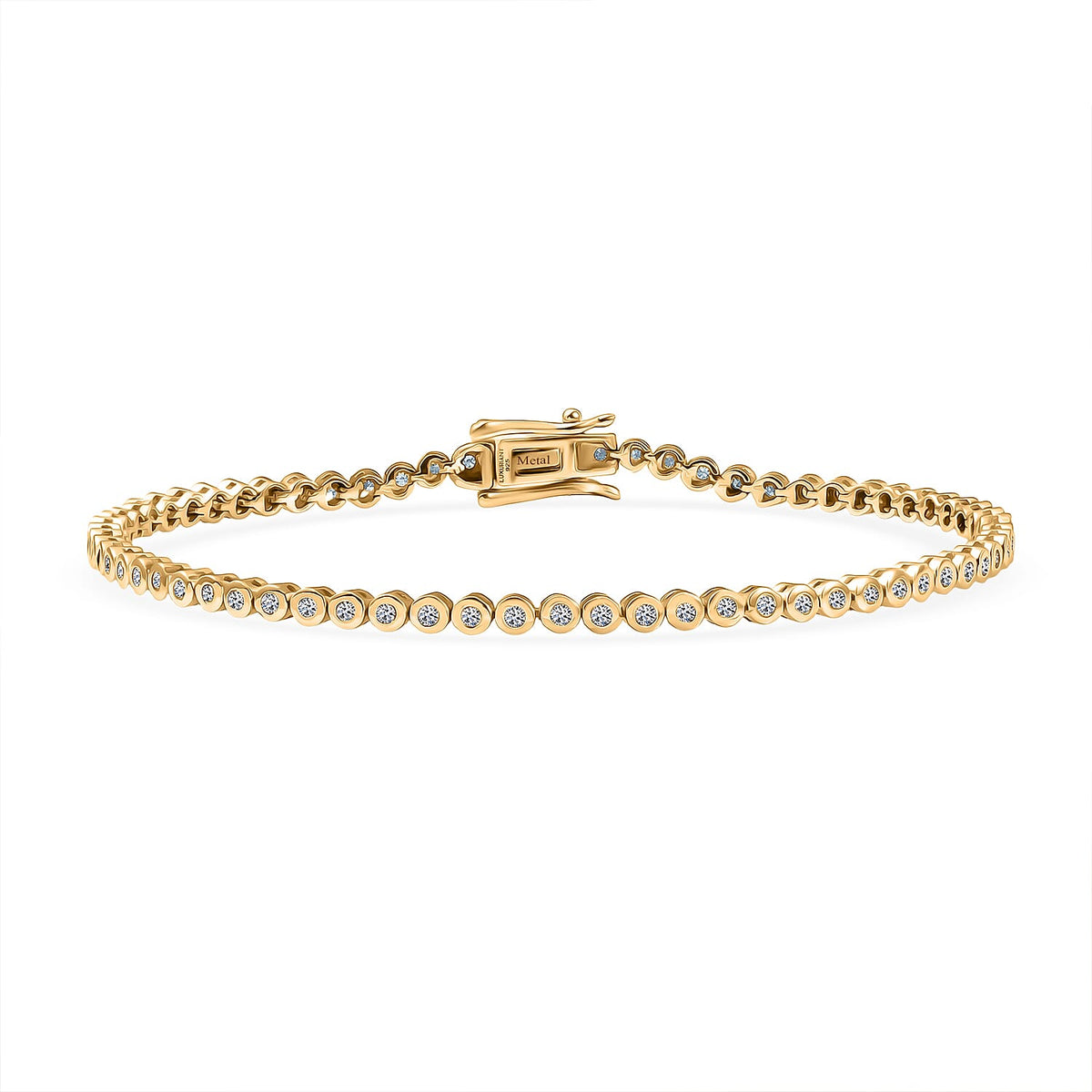 LUXURIANT Lab Grown Diamond Tennis Bracelet in 18K Vermeil Yellow Gold Sterling Silver 8320003 0