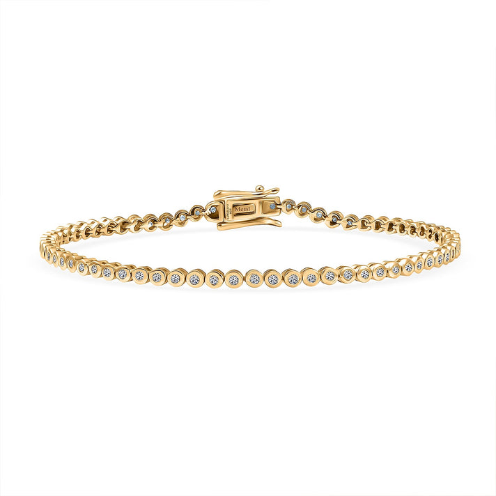 LUXURIANT Lab Grown Diamond Tennis Bracelet in 18K Vermeil Yellow Gold Sterling Silver 8320003 1