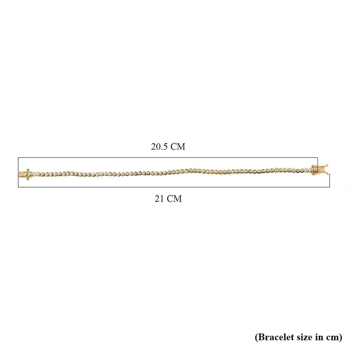 LUXURIANT Lab Grown Diamond Tennis Bracelet in 18K Vermeil Yellow Gold Sterling Silver 8320003 5