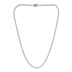 Luxuriant Lab Grown Diamond (SI-GH) Tennis Necklace 1 Row (Size 18) in Rhodium Overlay Sterling Silver 7.48 Ct, Silver Wt. 12.75 Gms.