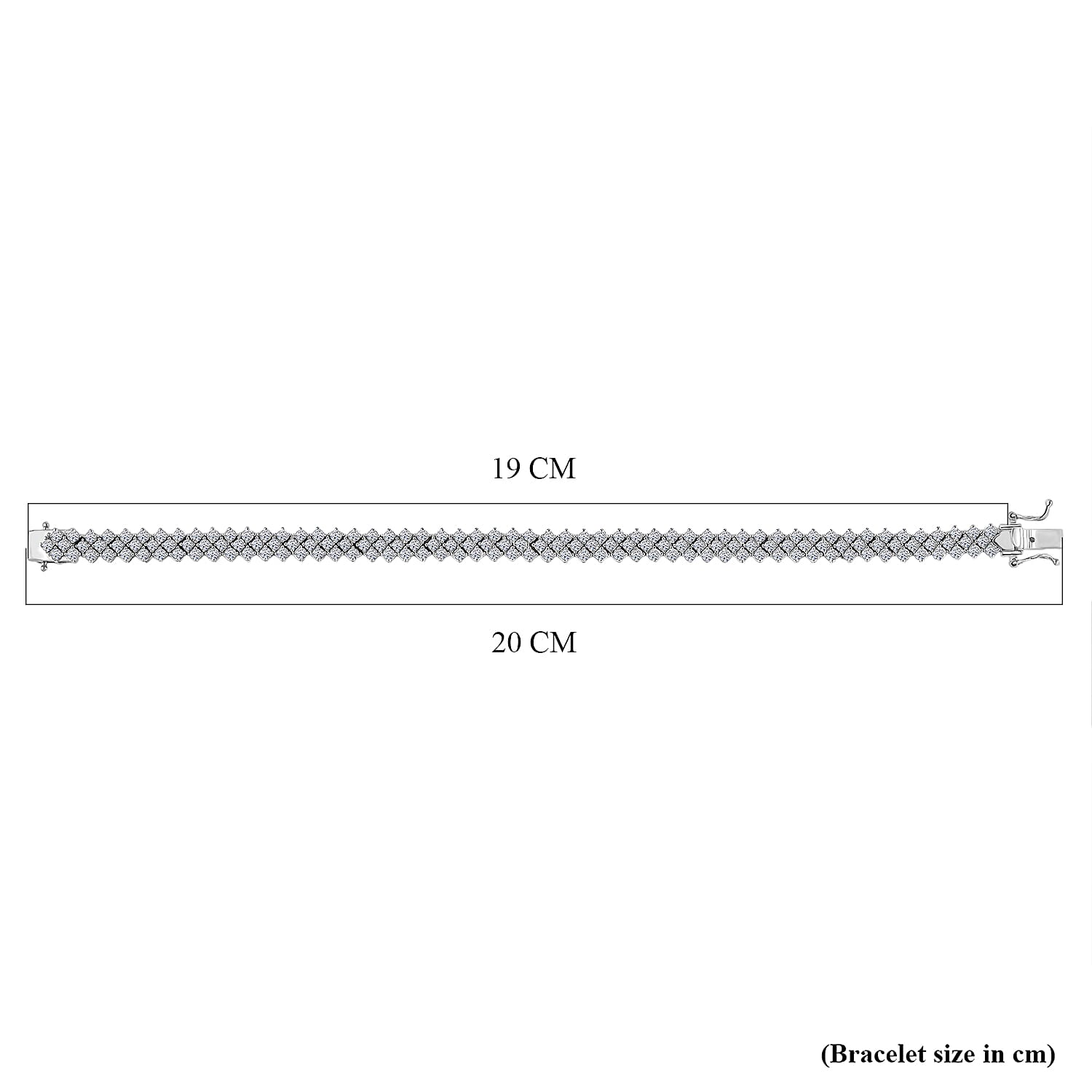 LUXURIANT 7 Ct. Lab Grown Diamond Cluster Bracelet in Rhodium Overlay Sterling Silver 8299588 5