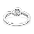 Luxuriant Lab Grown Diamond Solitaire Diamond Ring in Rhodium OverlaySterling Silver  0.540  Ct.