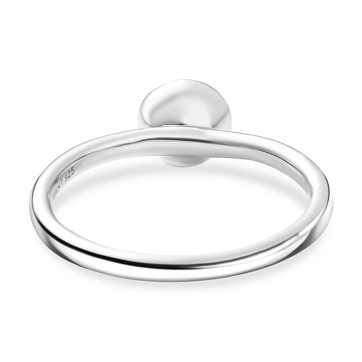 LUXURIANT 0 Ct. Lab Grown Diamond SI G-H Solitaire Ring in Rhodium Overlay Sterling Silver V32648316 5