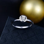 Luxuriant Lab Grown Diamond (SI-G-H) Solitaire Diamond Ring in Rhodium Overlay Sterling Silver