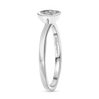 Luxuriant Lab Grown Diamond (SI-G-H) Solitaire Diamond Ring in Rhodium Overlay Sterling Silver