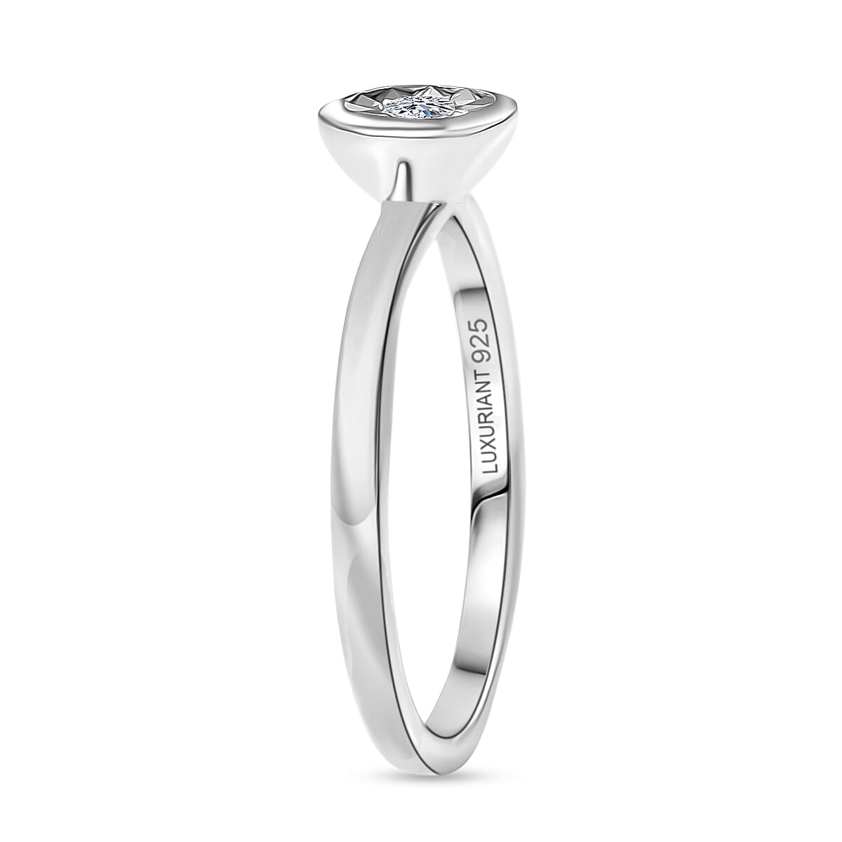 Luxuriant Illusion Plated Lab Grown Diamond Ring in Sterling Silver V32604392 4