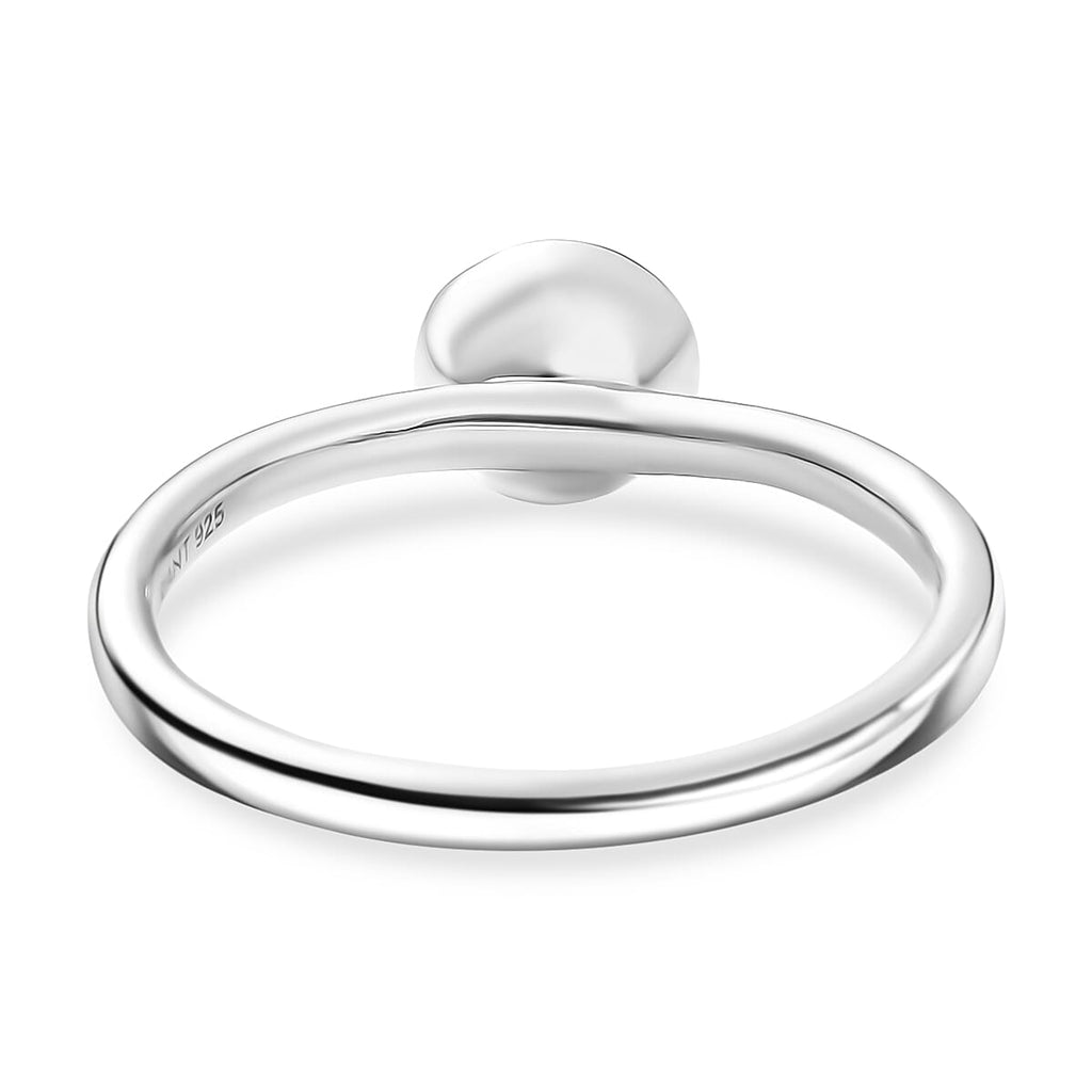 Luxuriant Lab Grown Diamond (SI-G-H) Solitaire Diamond Ring in Rhodium Overlay Sterling Silver