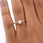 Luxuriant SI-G-H Lab Grown Diamond Solitaire Ring in 18K Vermeil Yellow Gold Plated Sterling Silver