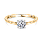 Luxuriant Lab Grown Diamond Solitaire Ring in 18K YG VermeilSterling Silver  0.500  Ct.