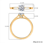 Luxuriant Lab Grown Diamond Solitaire Ring in 18K YG VermeilSterling Silver  0.500  Ct.