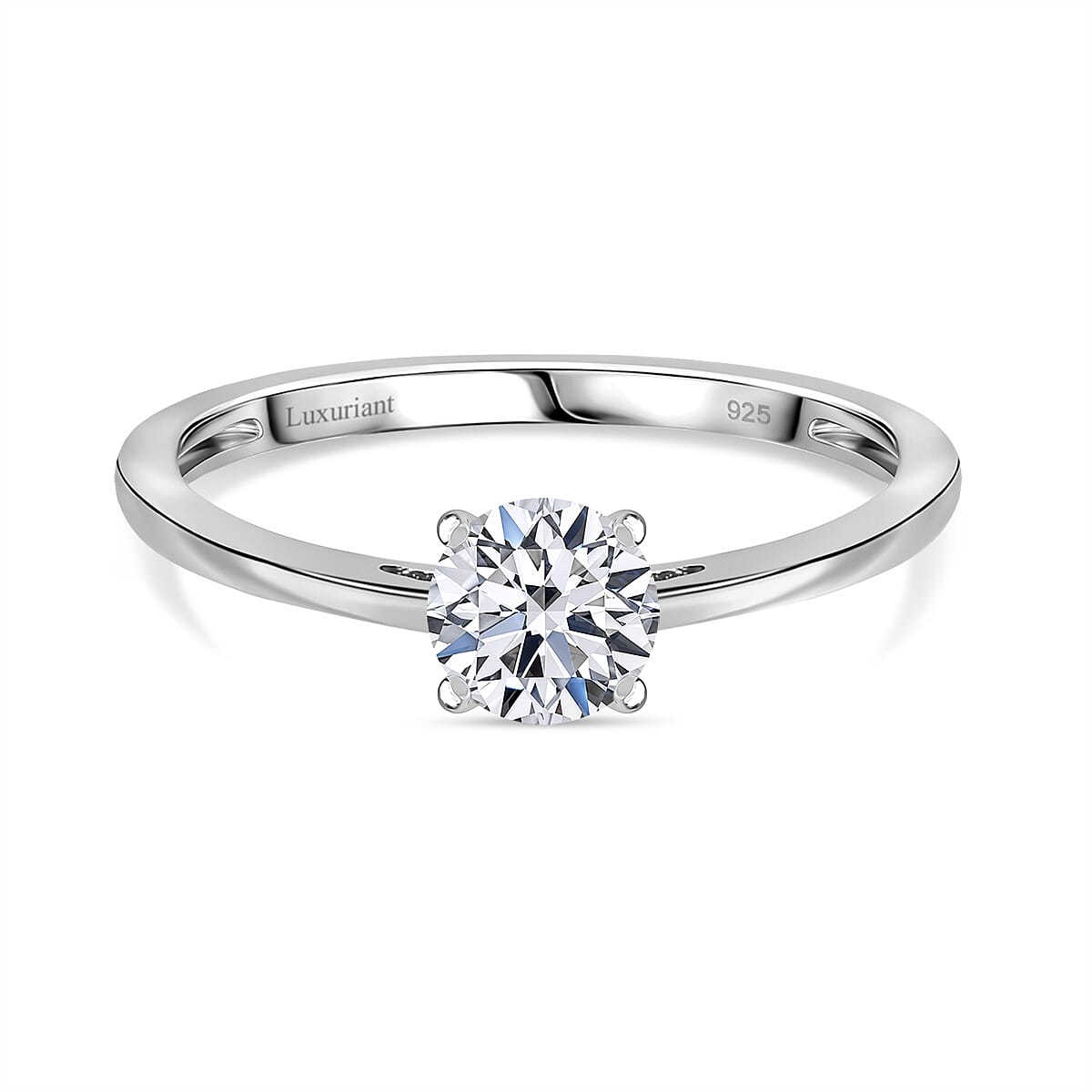 Luxuriant Lab Grown Diamond Solitaire Ring in Rhodium OverlaySterling Silver  0.500  Ct. 8312209 0
