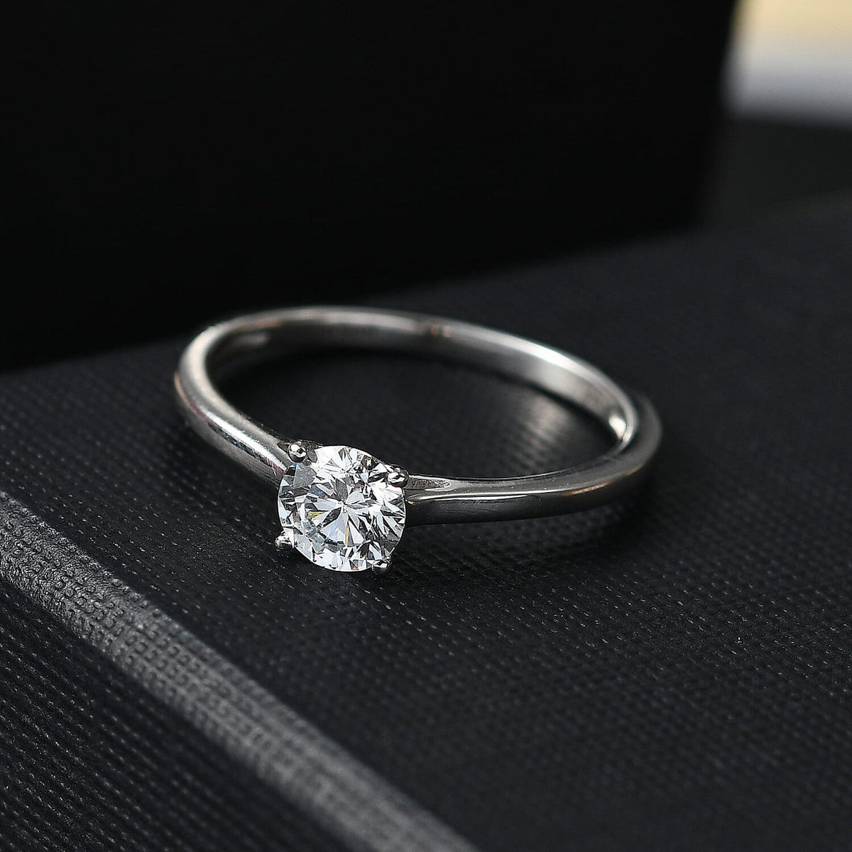 Luxuriant Lab Grown Diamond Solitaire Ring in Rhodium OverlaySterling Silver  0.500  Ct. 8312209 1