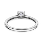 Luxuriant Lab Grown Diamond Solitaire Ring in Rhodium OverlaySterling Silver  0.500  Ct.