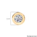 Luxuriant Lab Grown Diamond (SI-GH) Solitaire Stud Earring with Screw Back in 18K Vermeil Yellow Gold Plated Sterling Silver 0.51 Ct.
