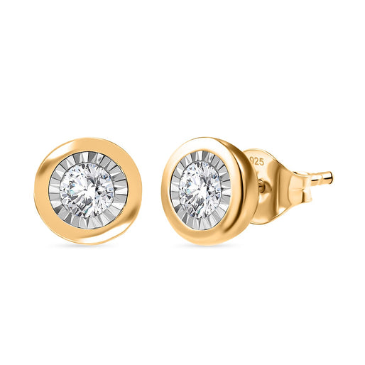 Luxuriant Lab Grown Diamond Solitaire Stud Push Post Earring