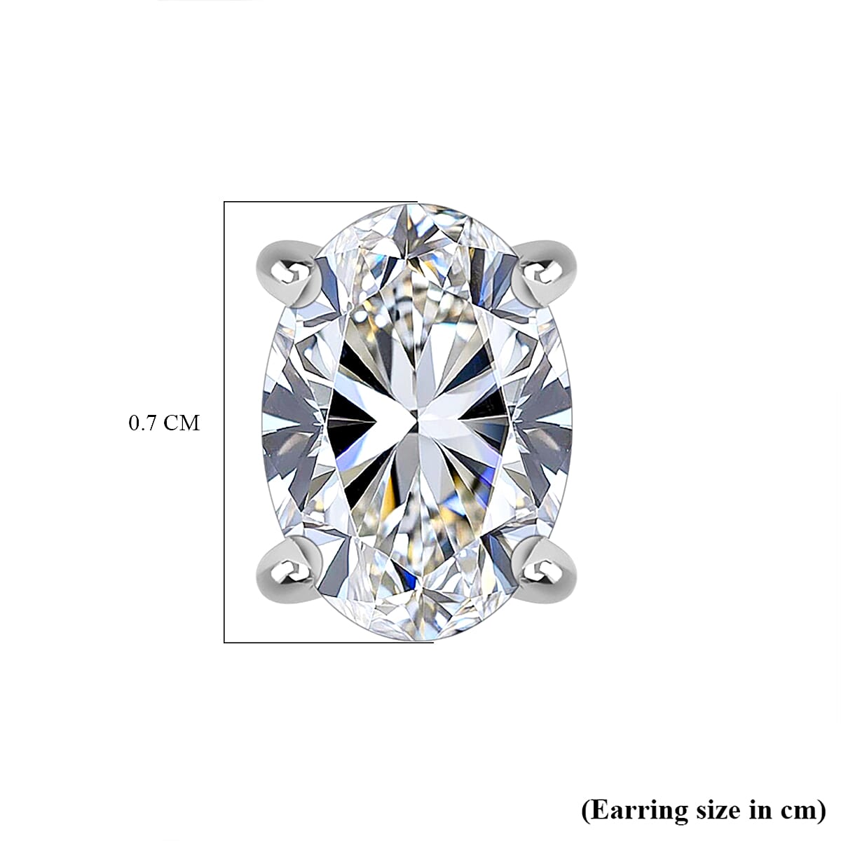 LUXURIANT 1.50 Ct. Lab Grown Diamond Solitaire Stud Push Post Earring in Rhodium Overlay Sterling Silver 8280619 5