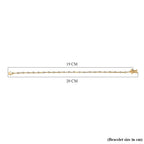 Luxuriant Lab Grown Diamond (SI-GH) Station Bracelet (Size 7.5) with GB Lock Box in 18K Vermeil Yellow Gold Plated Sterling Silver 1.02 Ct, Silver Wt. 5.62 Gms.
