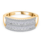 Luxuriant Lab Grown Diamond (VS-EF) Ring in 18K Vermeil Yellow Gold Plated Sterling Silver 1.50 Ct.