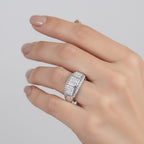 Luxuriant Lab Grown Diamond (VS-EF) Ring in Rhodium Overlay Sterling Silver 1.04 Ct.