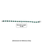 Lab Grown AAA Emerald and Lab Grown Diamond (SI-G-H ) Bracelet (Size - 7.5) in Rhodium Overlay Sterling Silver 13.62 Ct