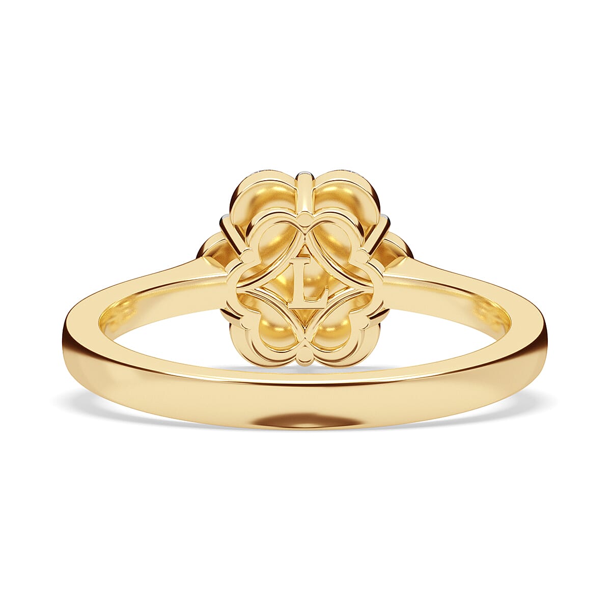 LUXURIANT 1 Ct. Lab Grown Cluster Diamond Ring in 18K Vermeil Yellow Gold Sterling Silver I1-EF 8206913 5
