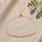 Luxuriant - Lab Grown Multi Diamond (SI) Adjustable Tennis Bracelet (Size 6.5-10) in 18K Vermeil Yellow Gold Plated Sterling Silver 1.00 Ct.