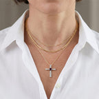 Luxuriant - Radiant Ember Garnet & Lab Grown Diamond (SI-G-H) Pendant with Chain (Size 20) in 18K Vermeil Yellow Gold Plated Sterling Silver 1.10 Ct.