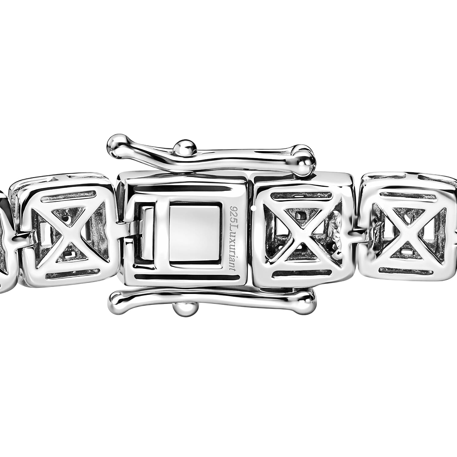 LUXURIANT 4 Ct. Lab Grown Diamond Bracelet (Size - 7.5) with GB Box Clasp in Rhodium Overlay Sterling Silver, SGL Certified (SI-GH) 8521065 4