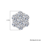 Luxuriant - Lab Grown Diamond ( SI-G-H ) Pressure Set Earring in Rhodium Sterling Silver 2.00 Ct.