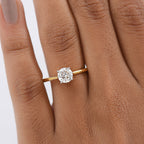 Luxuriant SI-G-H Lab Grown Diamond Solitaire Ring in 18K Vermeil Yellow Gold Plated Sterling Silver 1.09 Ct.