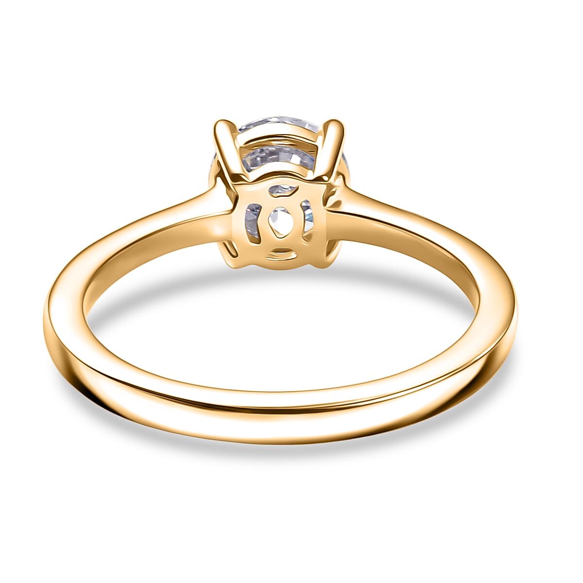 LUXURIANT 1 Ct. Lab Grown Diamond Solitaire Ring in 18K Vermeil Yellow Gold Plated Sterling Silver (SI-G-H) 8350029 5