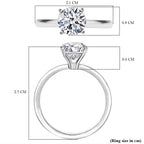 Luxuriant SI-G-H Lab Grown Diamond Solitaire Ring in Rhodium Overlay Sterling Silver 1.52 Ct.
