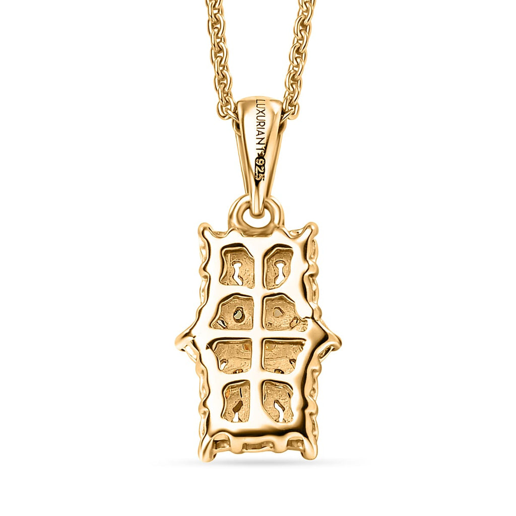 First Time Ever- Multi  Lab Grown Diamond SI Boar Pendant with Chain (Size 20) in 18K Vermeil Yellow Gold Plated Sterling Silver 0.50 Ct