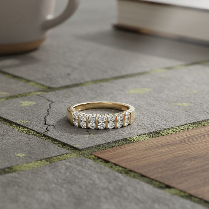 LUXURIANT 0.5 Ct. Lab Grown Diamond Band Ring in 18K Vermeil Yellow Gold Plated Sterling Silver (SI-GH) 8497961 2