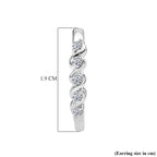 Luxuriant SI-GH Lab Grown Diamond Full Hoop Earring in Rhodium Overlay Sterling Silver